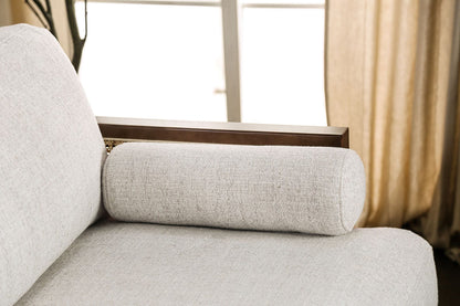 Furniture of America - Alesund Sofa + Loveseat in Beige/Walnut - CM9982-2PC View 4