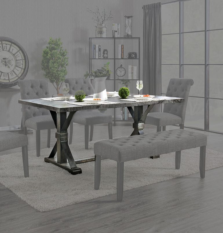 Furniture of America - Alfred Dining Table in Antique Black - CM3735T View 1