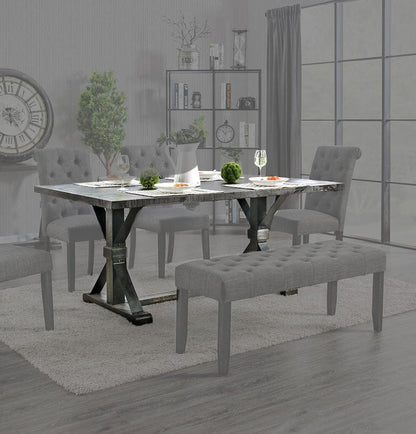 Furniture of America - Alfred Dining Table in Antique Black - CM3735T View 1