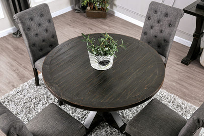 Furniture of America - Alfred Round Table in Antique Black/Ivory - CM3735RT View 2