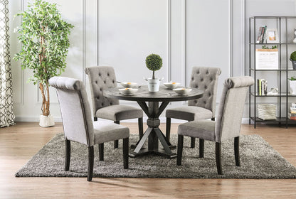 Furniture of America - Alfred Round Table in Antique Black/Ivory - CM3735RT View 6