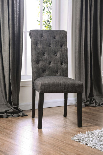 Furniture of America - Alfred Side Chair in Antique Black/Gray - CM3735GY-SC-2PK View 1
