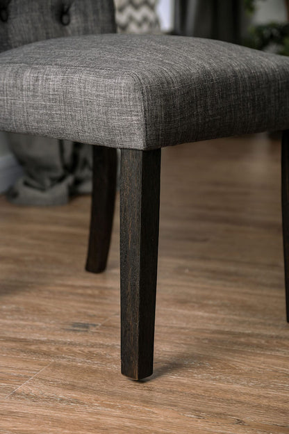 Furniture of America - Alfred Side Chair in Antique Black/Gray - CM3735GY-SC-2PK View 4