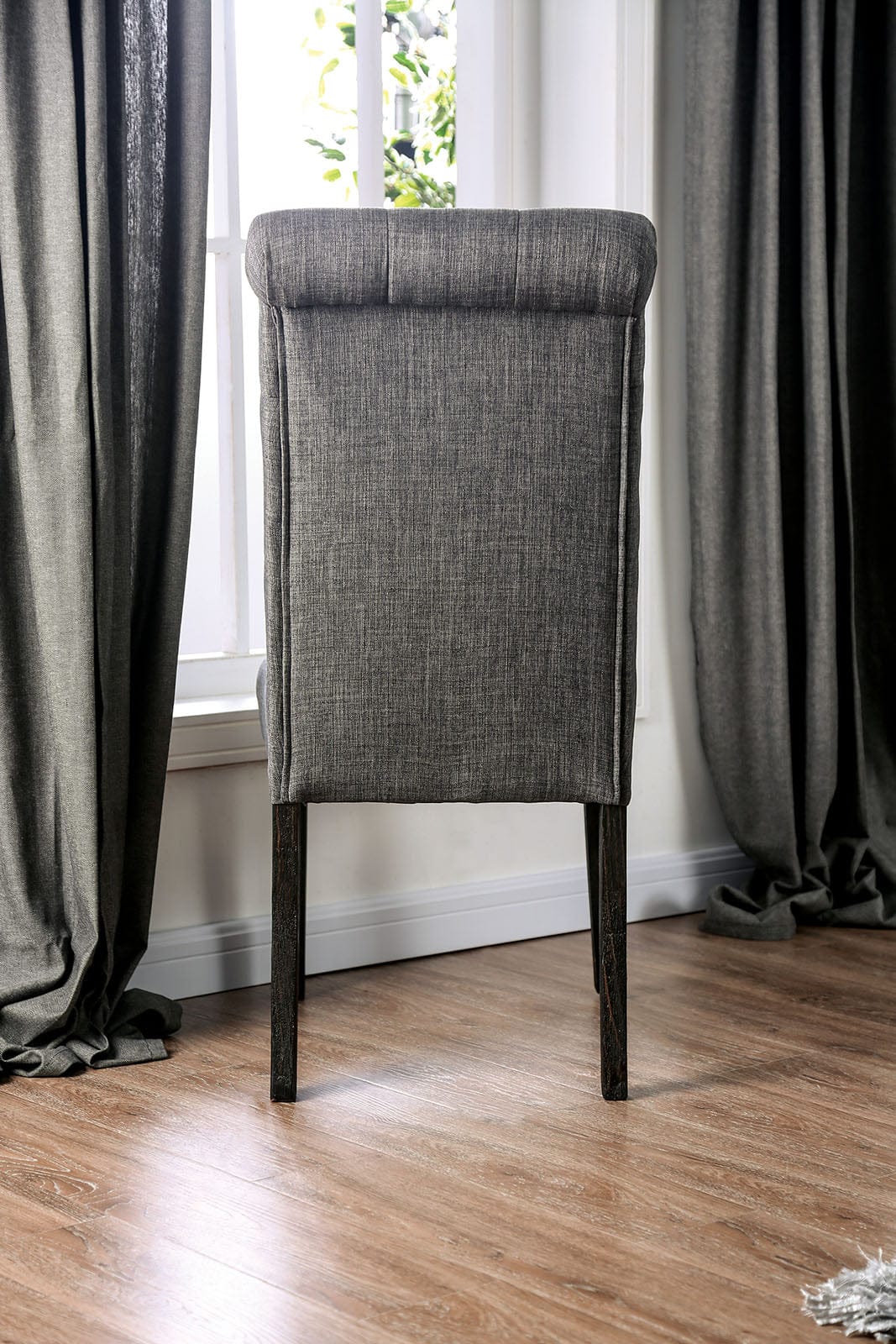 Furniture of America - Alfred Side Chair in Antique Black/Gray - CM3735GY-SC-2PK View 8