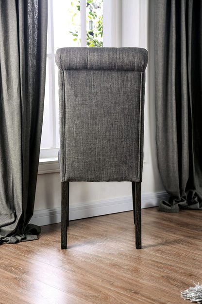 Furniture of America - Alfred Side Chair in Antique Black/Gray - CM3735GY-SC-2PK View 8