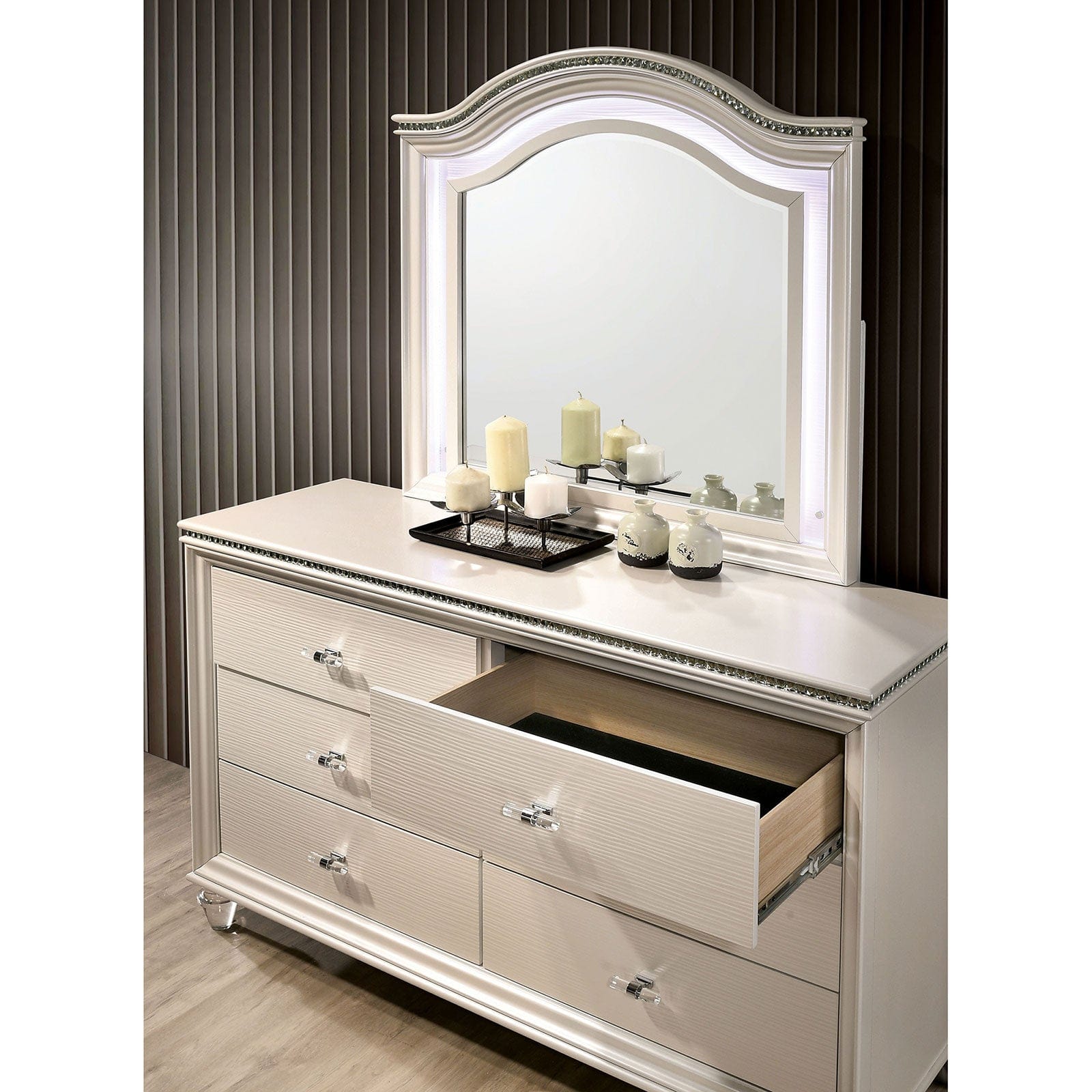 Furniture of America - Allie Dresser in Pearl White - CM7901D View 3