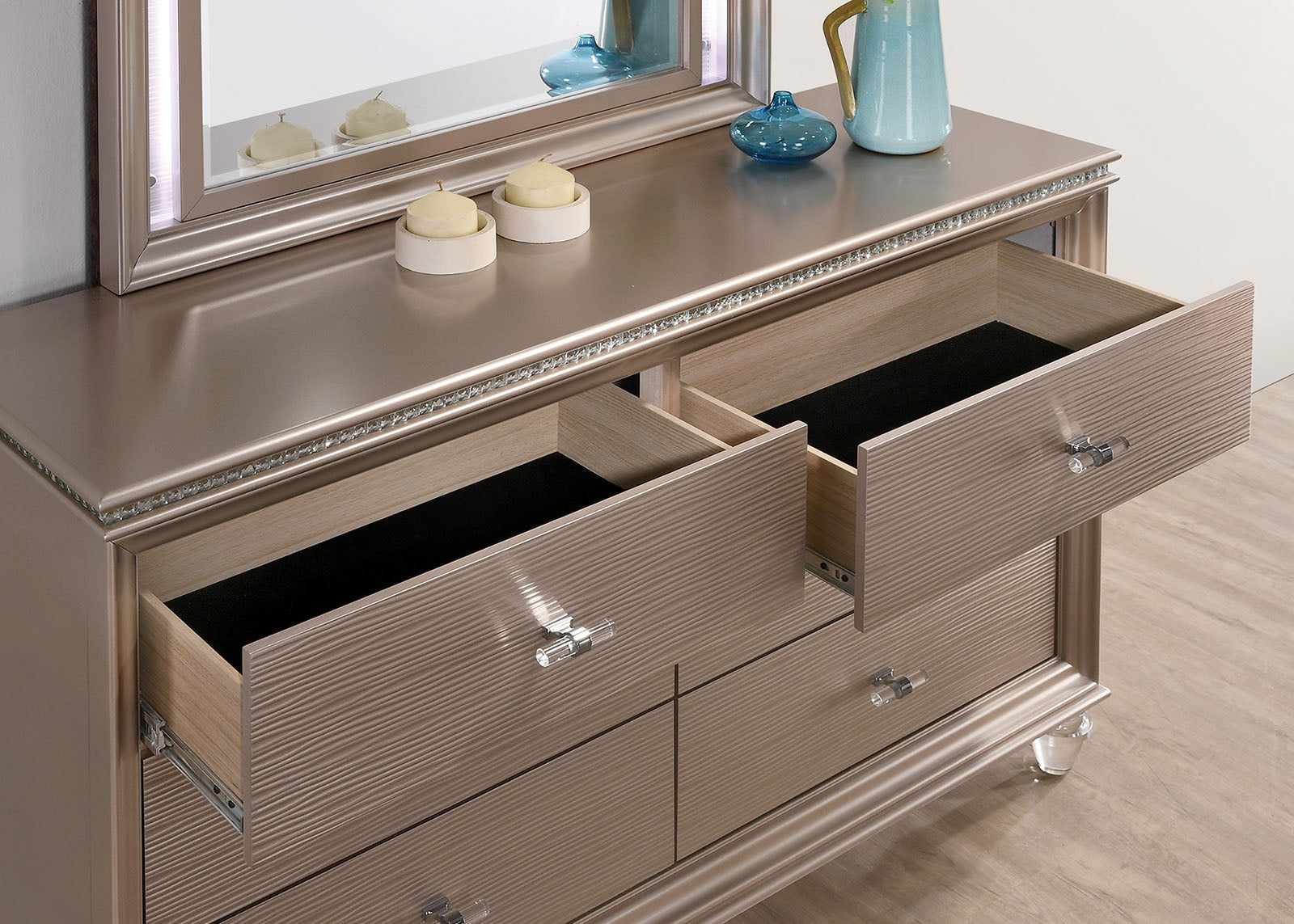 Furniture of America - Allie Dresser in Rose Gold - CM7901RG-D View 2