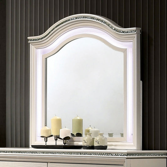 Furniture of America - Allie Mirror in Pearl White - CM7901M View 1