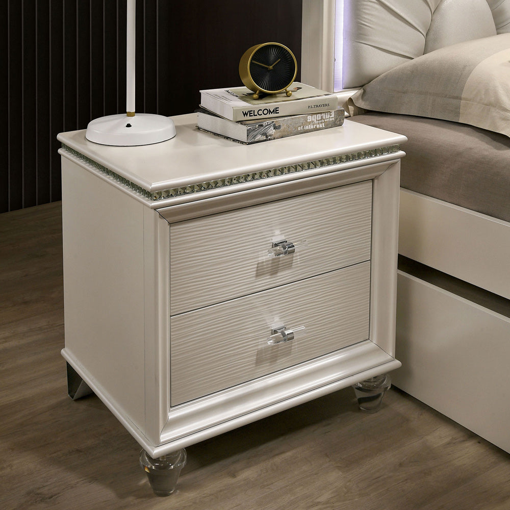 Furniture of America - Allie Nightstand in Pearl White - CM7901N View 1