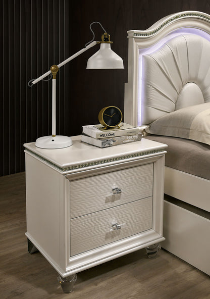 Furniture of America - Allie Nightstand in Pearl White - CM7901N View 2