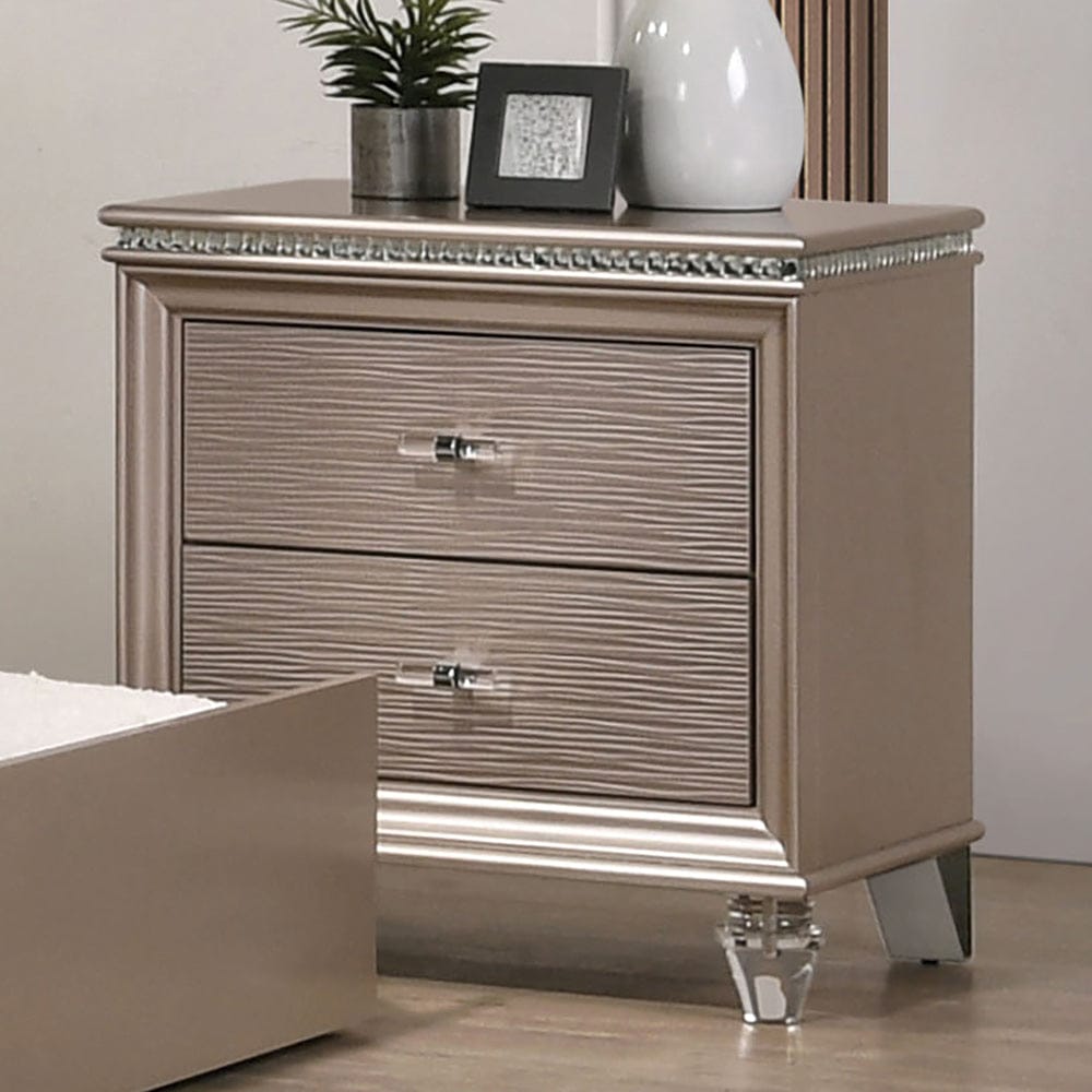 Furniture of America - Allie Nightstand in Rose Gold - CM7901RG-N View 1