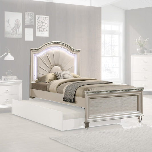 Furniture of America - Allie Twin Bed in Pearl White - CM7901T-BED View 1