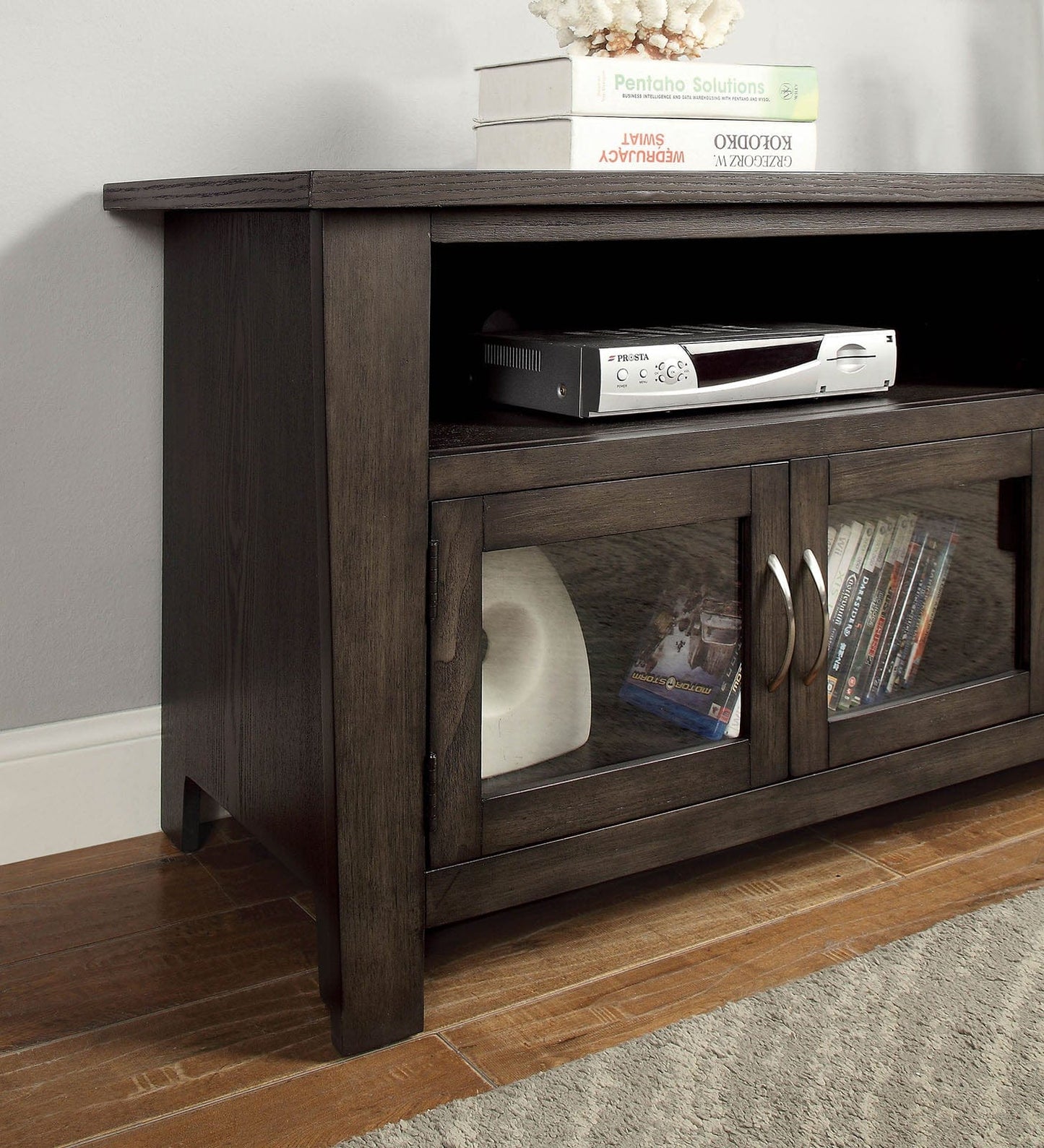 Furniture of America - Alma 60" TV Stand in Gray - CM5903-TV-60 View 2