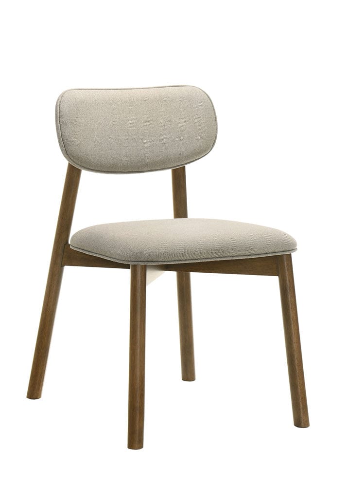 Furniture of America - Alnwick Side Chair Set of 2 in Walnut/Beige - FM3217WN-SC-2PK View 1
