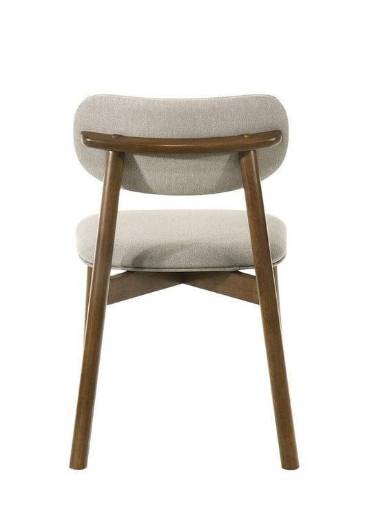 Furniture of America - Alnwick Side Chair Set of 2 in Walnut/Beige - FM3217WN-SC-2PK View 2