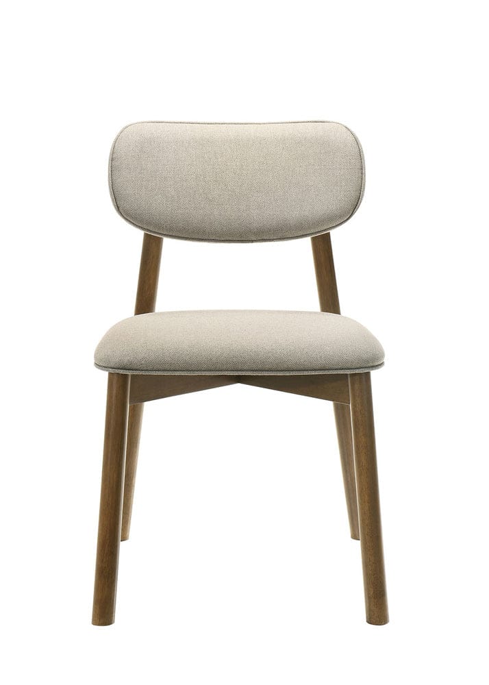 Furniture of America - Alnwick Side Chair Set of 2 in Walnut/Beige - FM3217WN-SC-2PK View 3