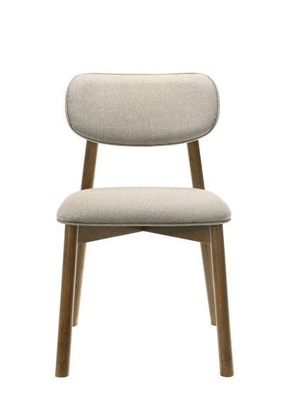 Furniture of America - Alnwick Side Chair Set of 2 in Walnut/Beige - FM3217WN-SC-2PK View 3