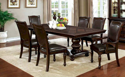 Furniture of America - Alpena - 6 Pc. Dining Table Set (2AC+4SC) - Brown Cherry - CM3350T-7PC view 1