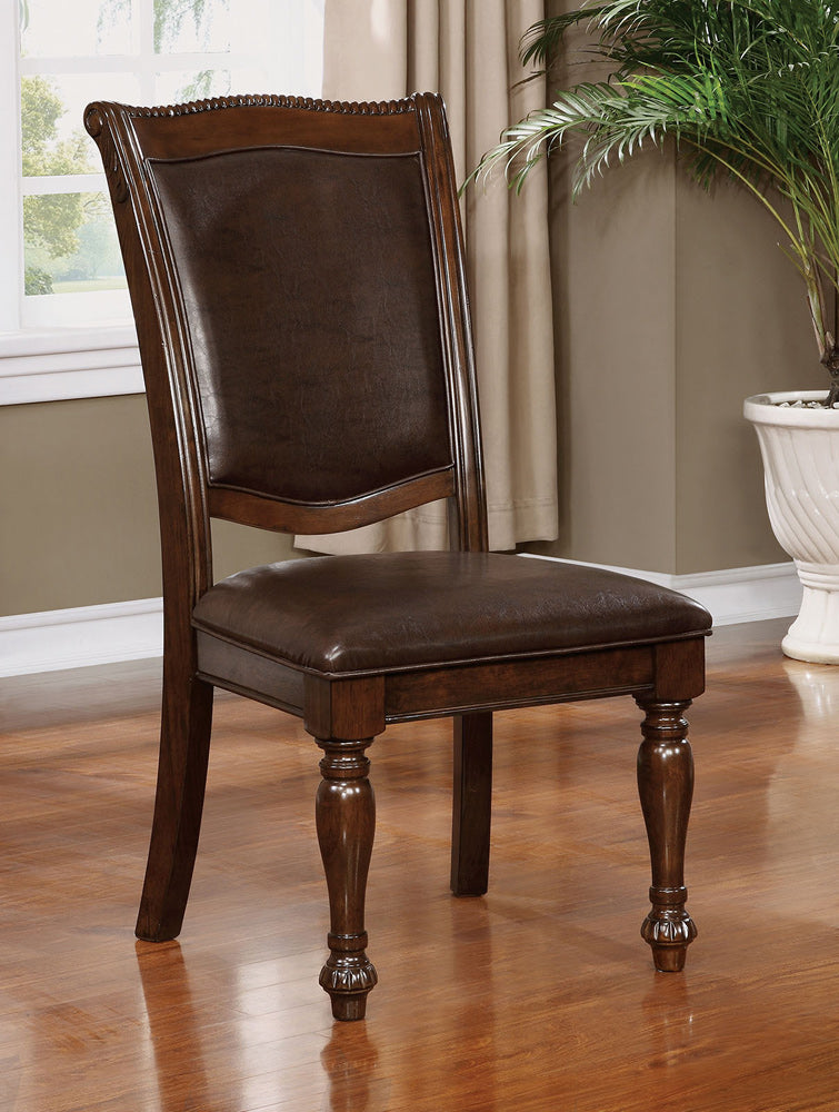 Furniture of America - Alpena Side Chair Set of 2 in Brown Cherry/Espresso - CM3350SC-2PK View 1