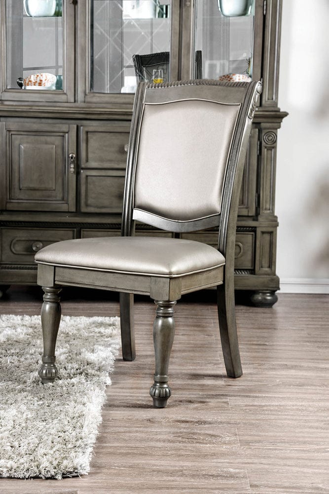 Furniture of America - Alpena Side Chair Set of 2 in Gray/Silver - CM3350GY-SC-2PK View 1