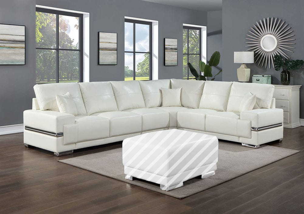 Furniture of America - Althea Large Sectional in White - CM6410WH-SECT+AC View 1