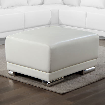 Furniture of America - Althea Ottoman in White - CM6410WH-OT View 1