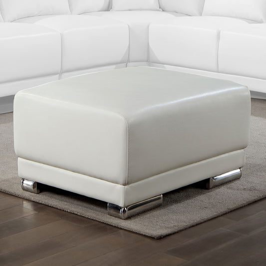 Furniture of America - Althea Ottoman in White - CM6410WH-OT View 1