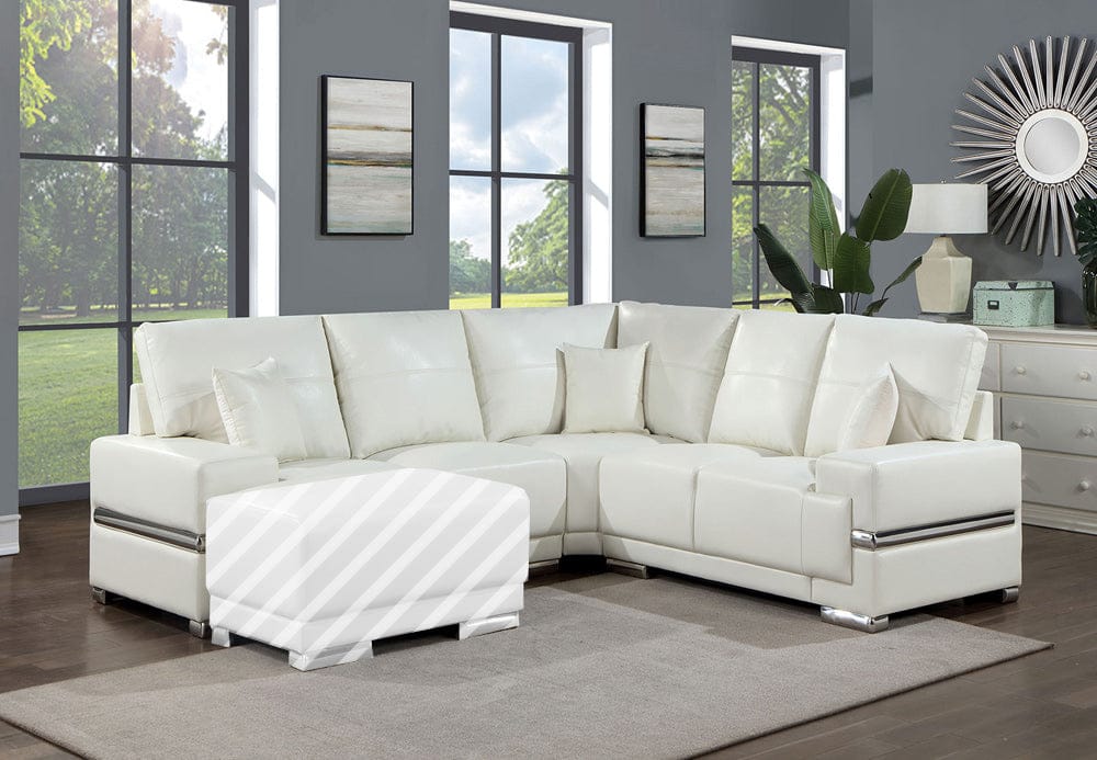Furniture of America - Althea Sectional in White - CM6410WH-SECT View 1