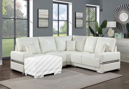 Furniture of America - Althea Sectional in White - CM6410WH-SECT View 1