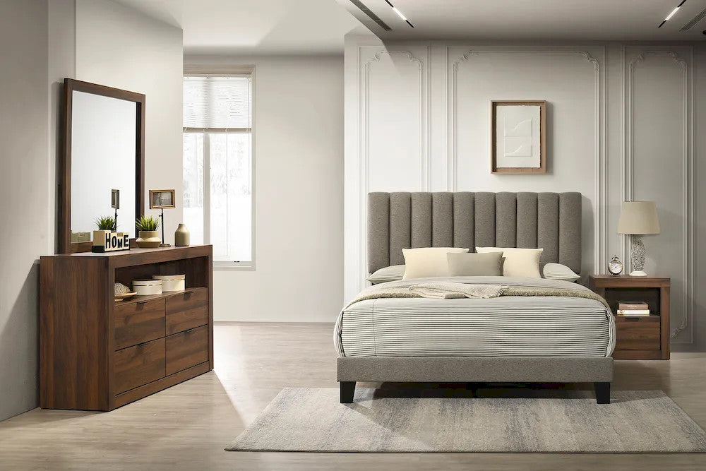 Furniture of America - Altimari - 5 Pc. Queen Bedroom Set w/ 2NS - Walnut - FM72026WN-Q-5PC-2NS view 1