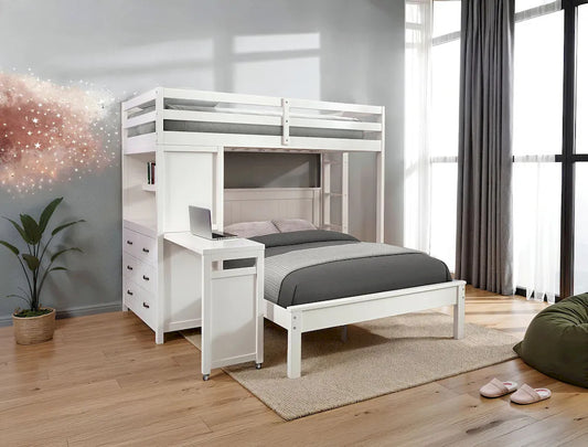 Furniture of America - Aludra - Loft Bed (Full Bed Not Included) - FM-BK205WH-T-BED view 2