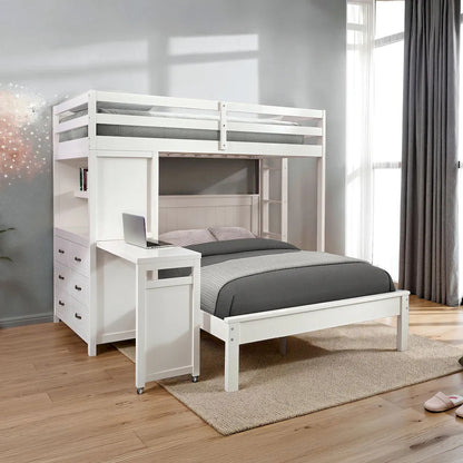 Furniture of America - Aludra - Loft Bed w/ Full Bed - FM-BK205WH-TF-BED view 1