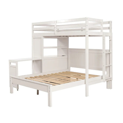 Furniture of America - Aludra - Loft Bed w/ Full Bed - FM-BK205WH-TF-BED view 5