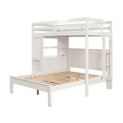 Furniture of America - Aludra - Loft Bed w/ Full Bed - FM-BK205WH-TF-BED view 6