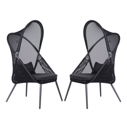Furniture of America - Alverta Foldable Chair in Black - GM-1014BK-2PK View 2