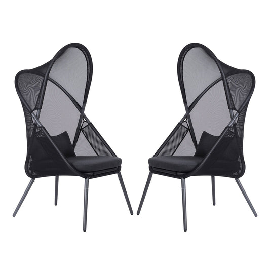 Furniture of America - Alverta Foldable Chair in Black - GM-1014BK-2PK View 2