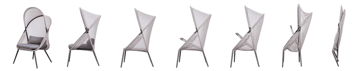 Furniture of America - Alverta Foldable Chair in Light Gray - GM-1014LG-2PK View 3