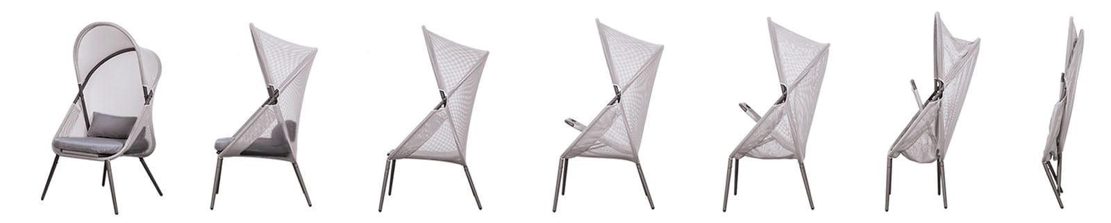 Furniture of America - Alverta Foldable Chair in Light Gray - GM-1014LG-2PK View 3