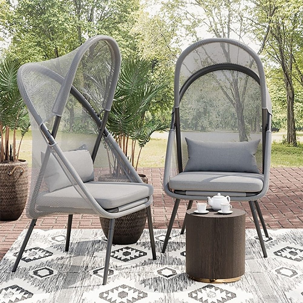 Furniture of America - Alverta Foldable Chair in Light Gray - GM-1014LG-2PK View 4