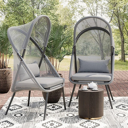Furniture of America - Alverta Foldable Chair in Light Gray - GM-1014LG-2PK View 4