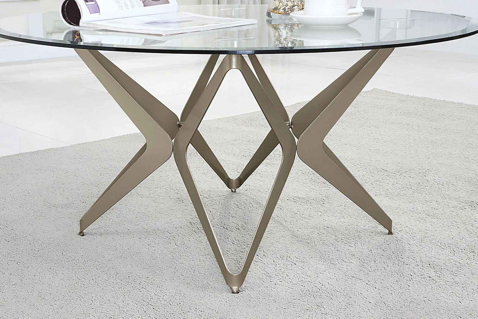 Furniture of America - Alvise Coffee Table in Champagne - CM4377C-TABLE View 2