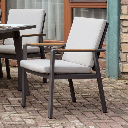 Furniture of America - Alycia Arm Chair w/ Cushion Set of 6 in White/Beige/Gray - CM-OT2141AC-6PK View 2