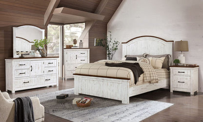 Furniture of America - Alyson 5 Pc. Queen Bedroom Set w/ Chest in Distressed White/Walnut - CM7962Q-5PC-CHEST View 1