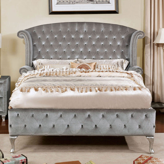 Furniture of America - Alzir 5 Pc. Queen Bedroom Set w/ Chest in Gray - CM7150Q-5PC-CHEST View 2