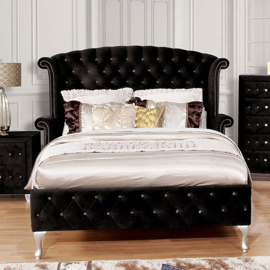 Furniture of America - Alzir Queen Bed in Black - CM7150BK-Q-BED View 1