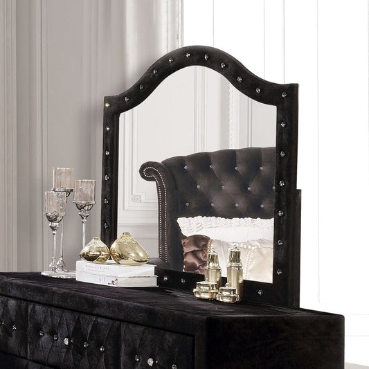 Furniture of America - Alzire Mirror in Black - CM7150BK-M View 1