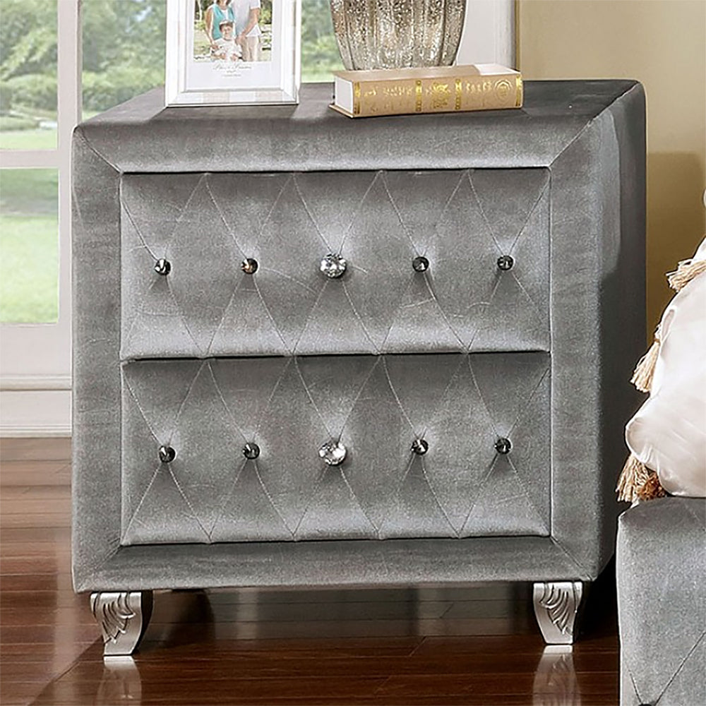 Furniture of America - Alzire Nightstand in Gray - FM7150GY-N View 1