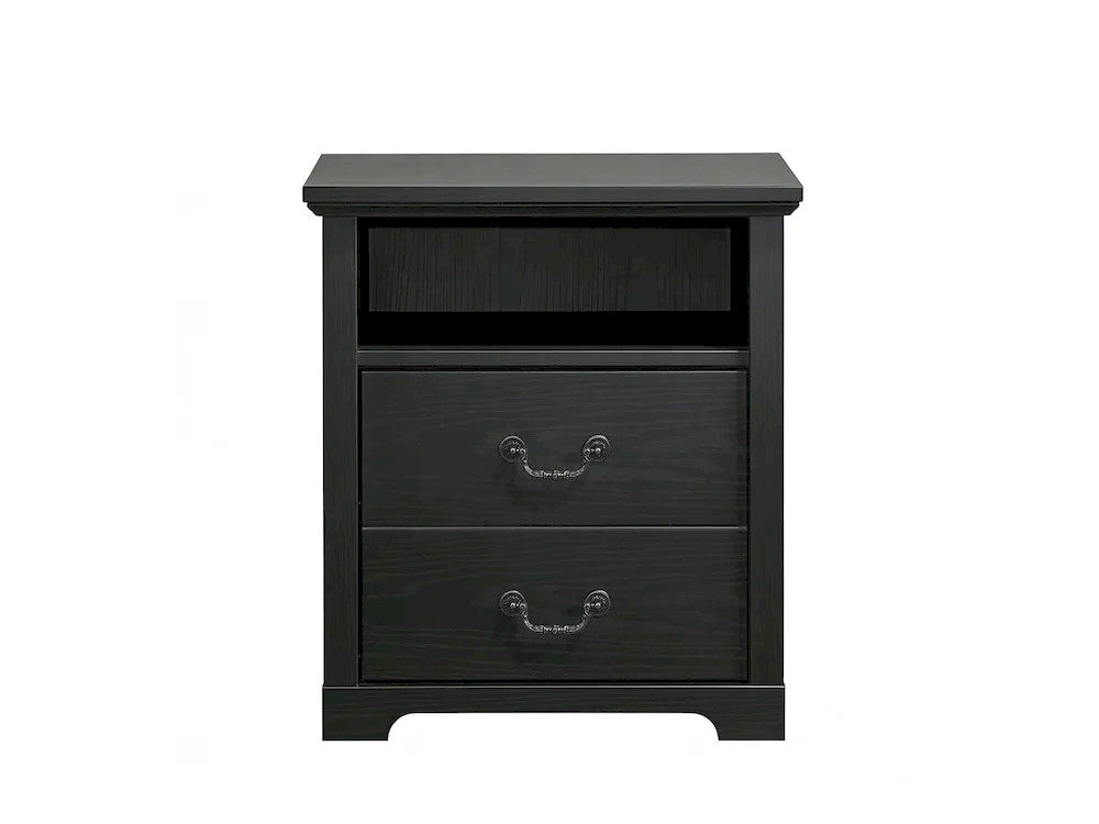Furniture of America - Amble - Nightstand(2/PK) - Black - SL7200BK-N-2PK view 2