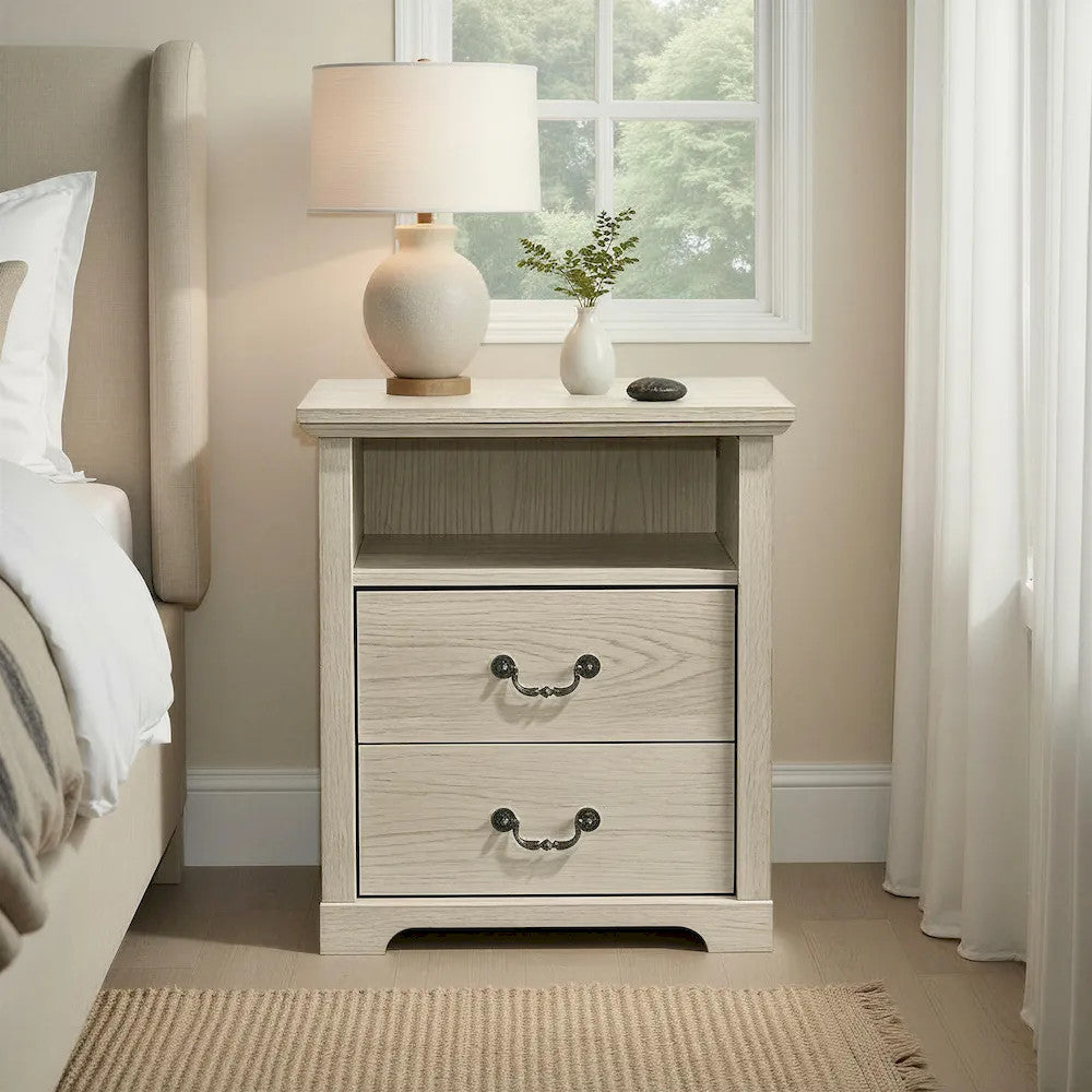 Furniture of America - Amble - Nightstand(2/PK) - Distressed Oak - SL7200AK-N-2PK view 1