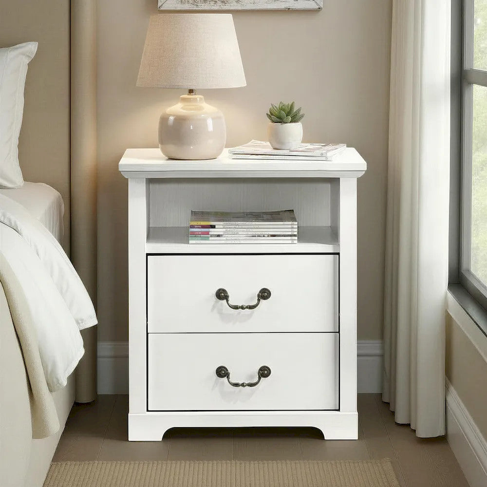 Furniture of America - Amble - Nightstand(2/PK) - White - SL7200WH-N-2PK view 1